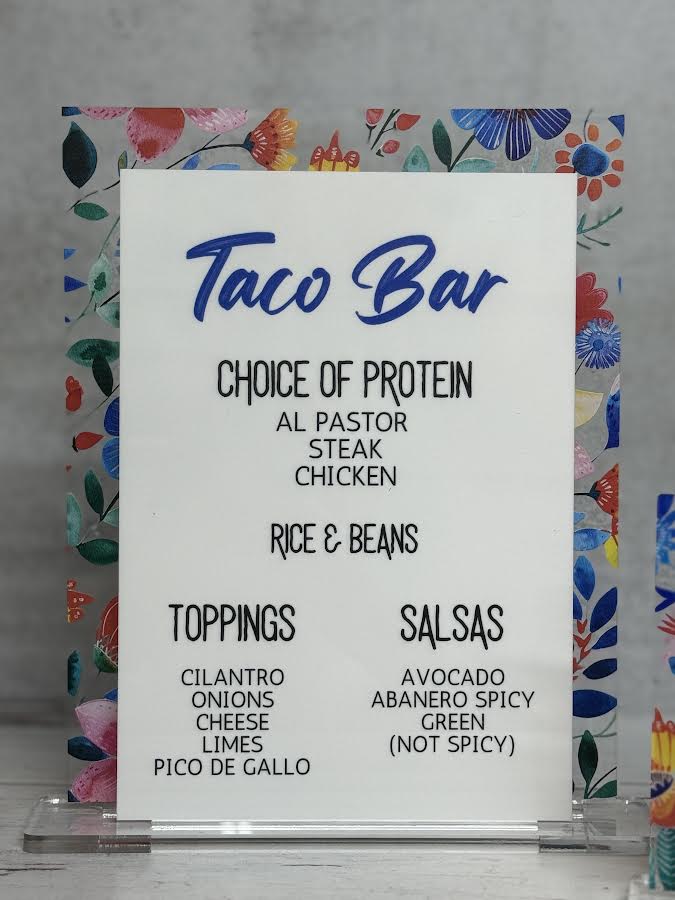 Mexican Floral Menu Sign