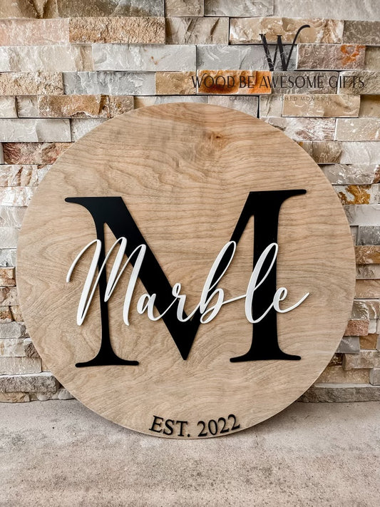 Personalized Initial Wedding Sign