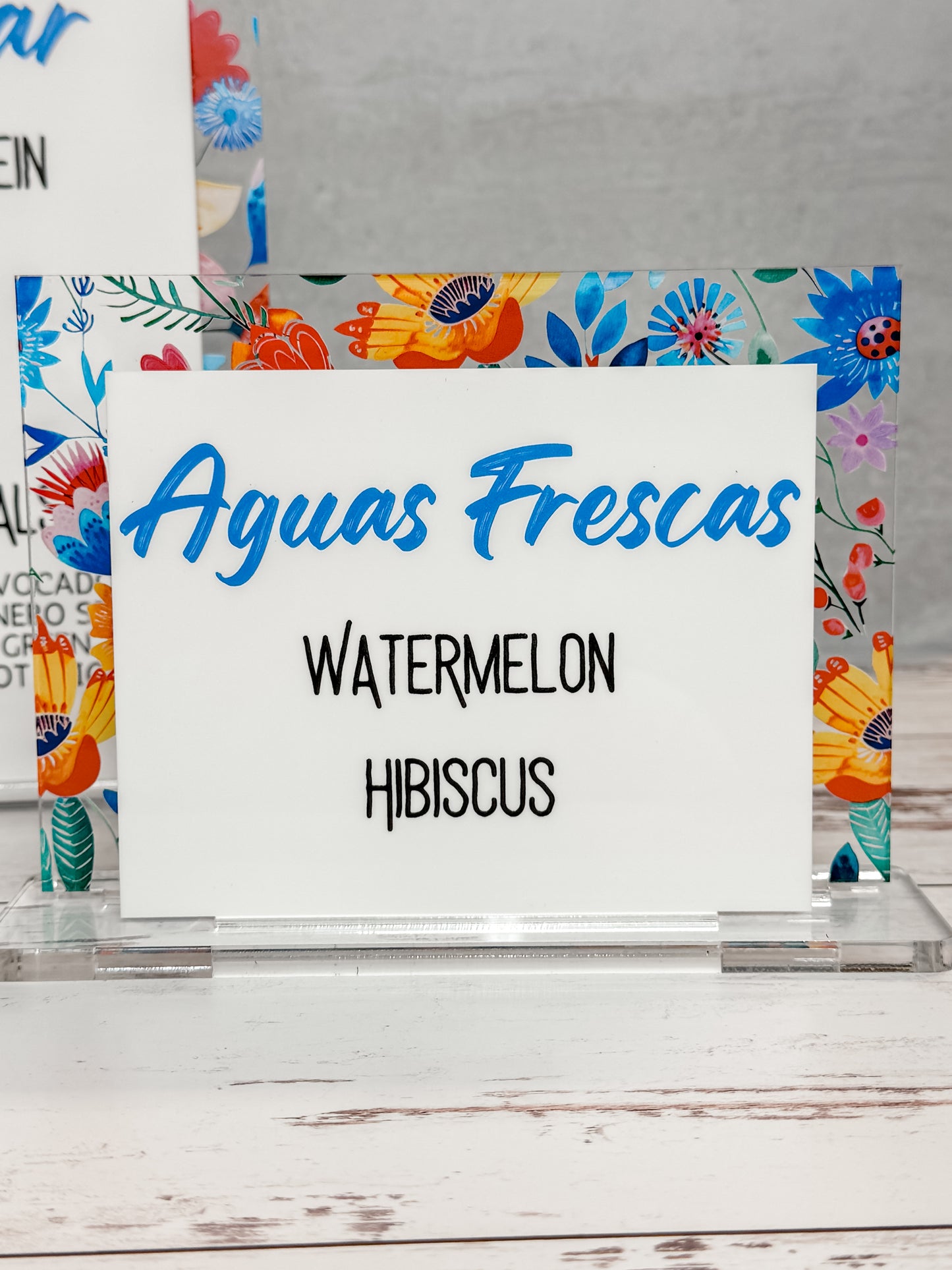 Mexican Floral Buffet/Label Cards