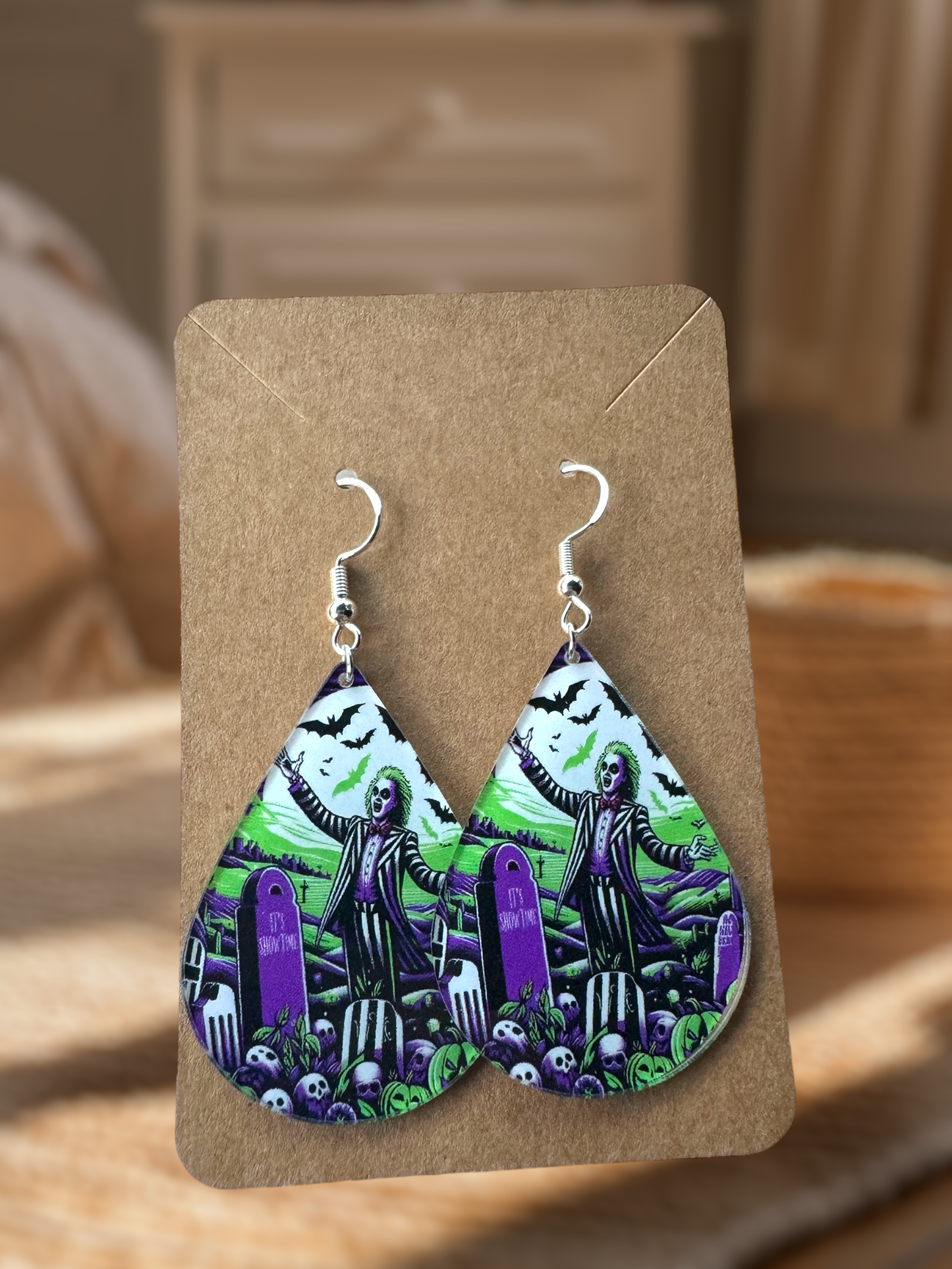 Halloween Teardrop Earrings
