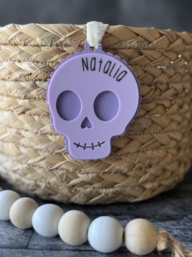 Personalized Skull Bag Tags