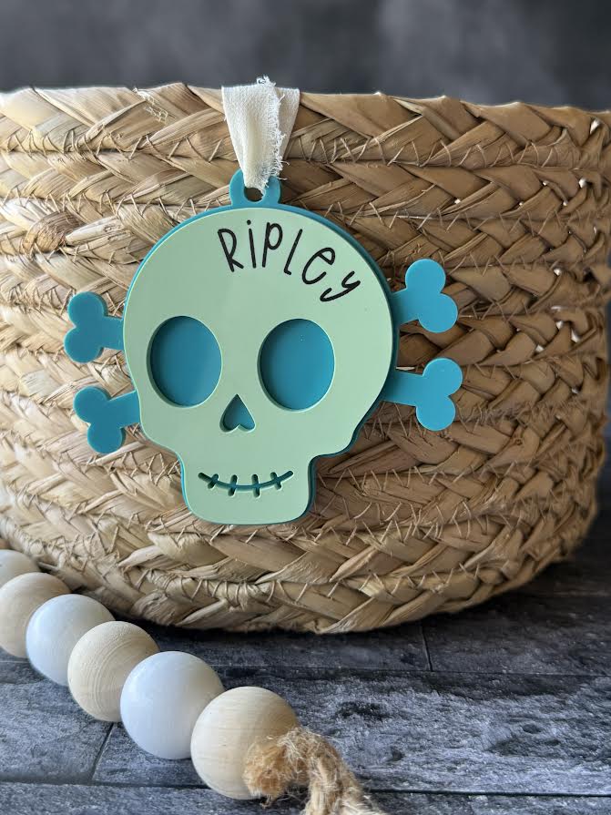 Personalized Skull Bag Tags