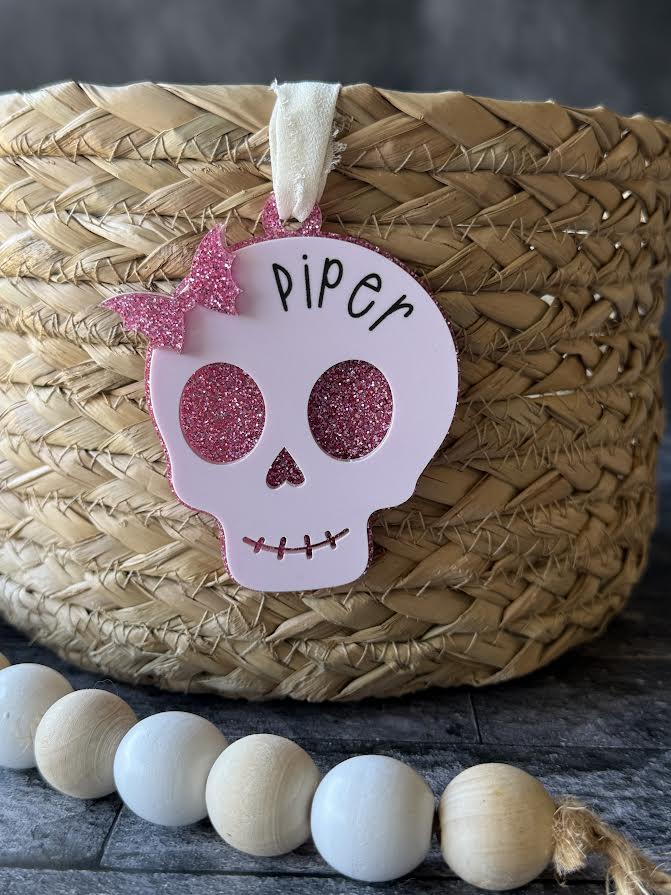 Personalized Skull Bag Tags