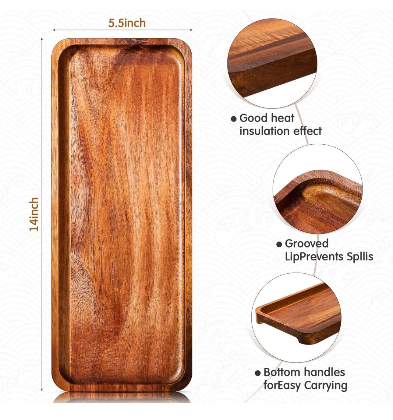 Custom Acacia Wood Tray