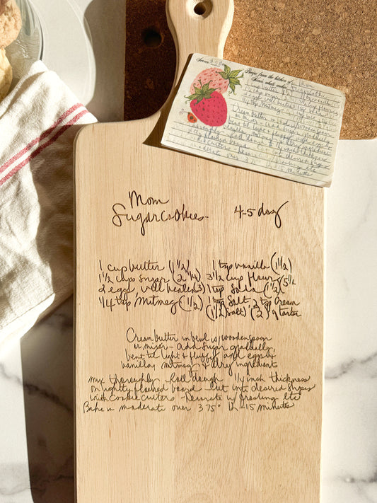 Handwritten Recipe Board