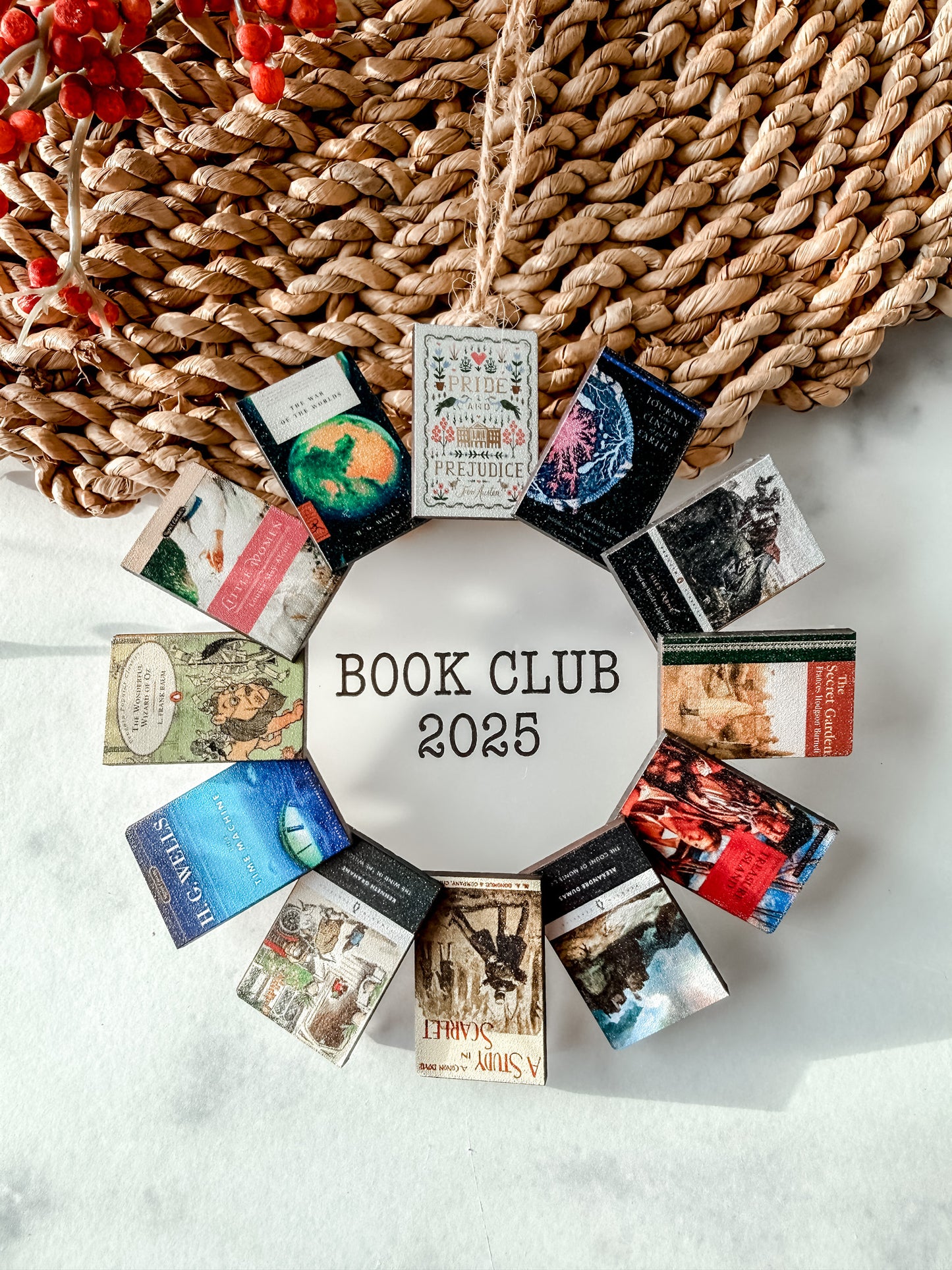 Book Wreath Ornament