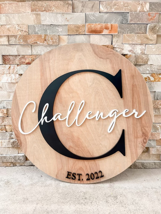 Personalized Initial Wedding Sign