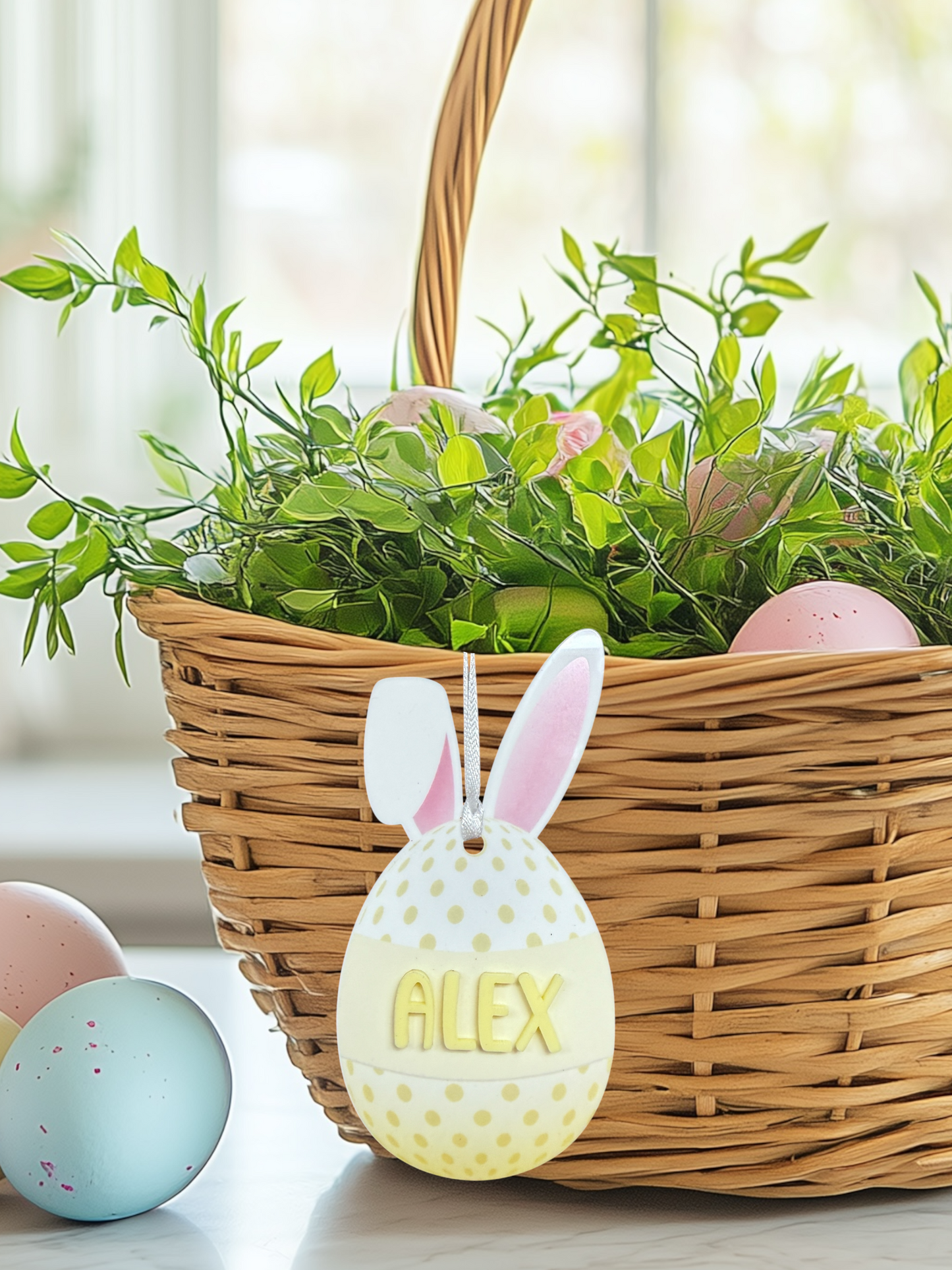 Personalized Bunny Ear Easter Basket Tags