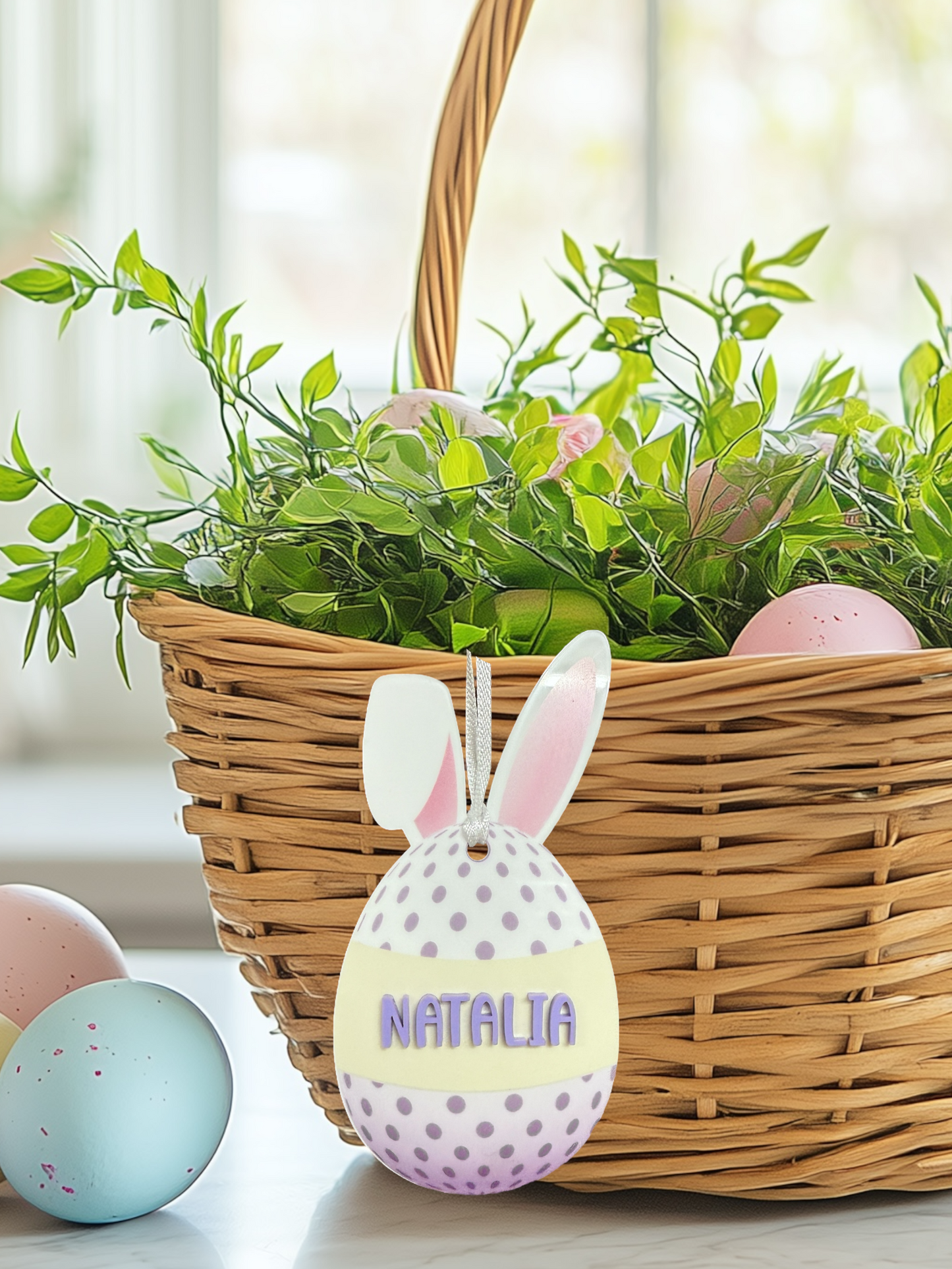 Personalized Bunny Ear Easter Basket Tags
