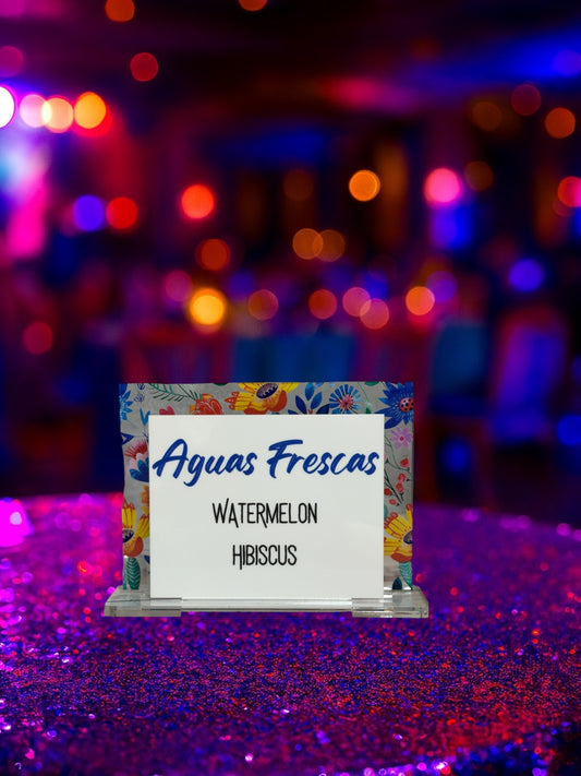Mexican Floral Buffet/Label Cards