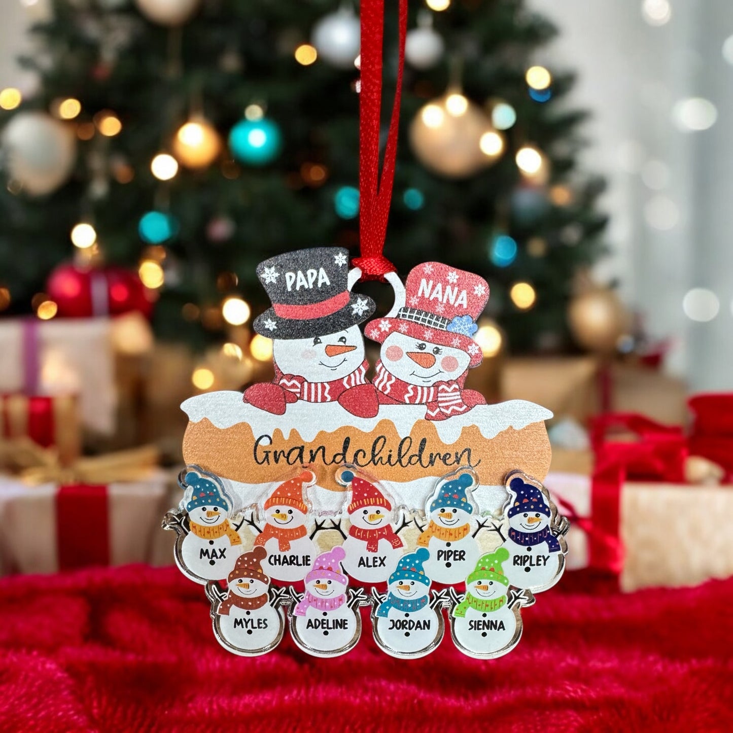 Snowman Family Christmas Ornament
