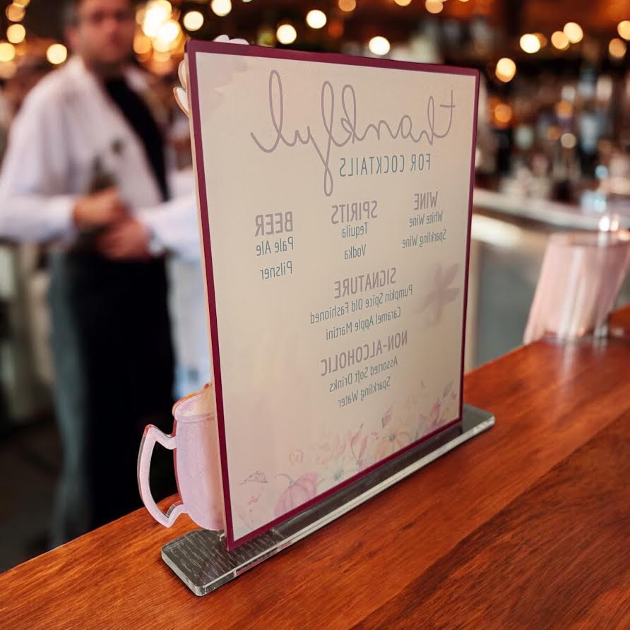 Thankful For Cocktails – Bar Sign