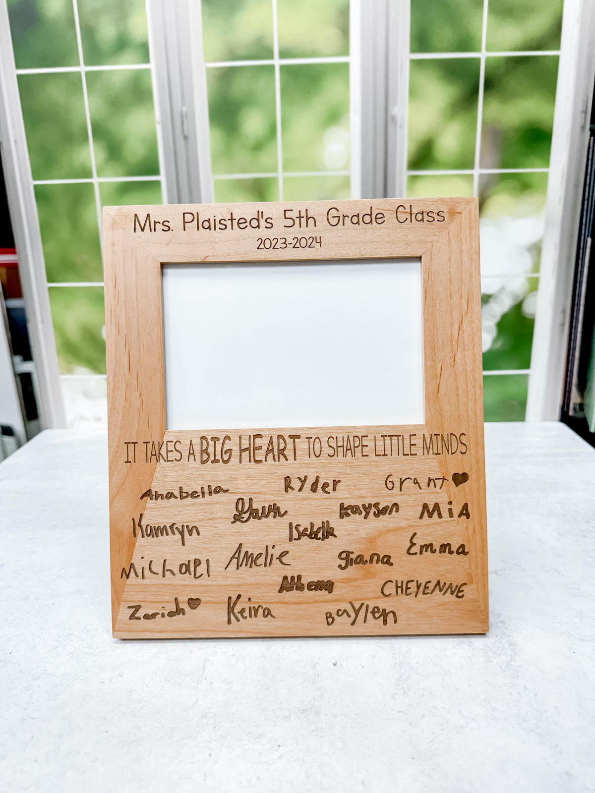 Personalized Teacher Picture Frame: Engraved Thank You Gift