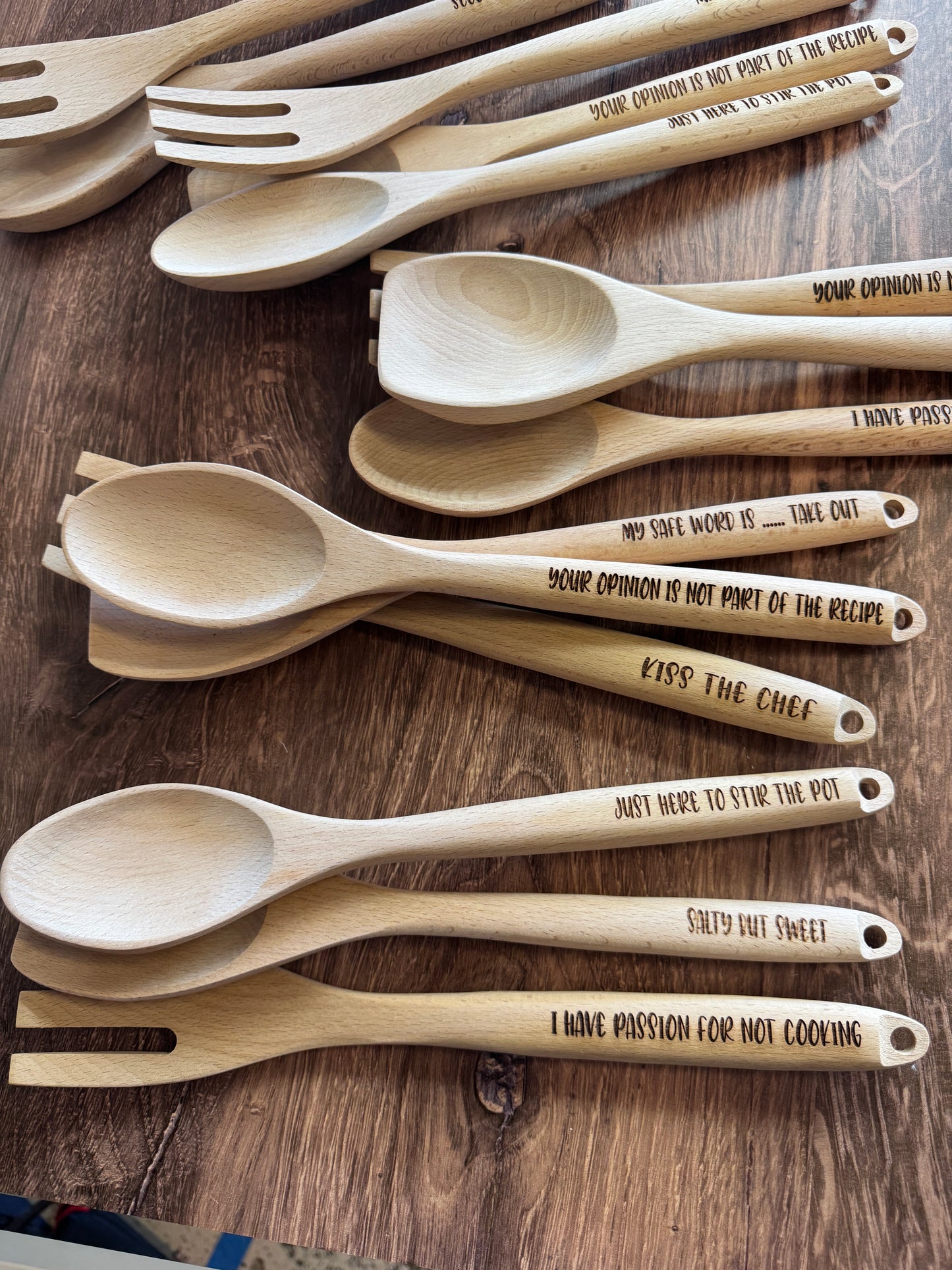 Engraved Wooden Spoons